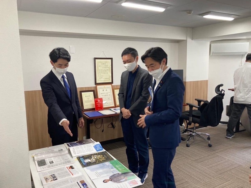 穂坂環境大臣政務官が、サグリ東京本社に来訪。